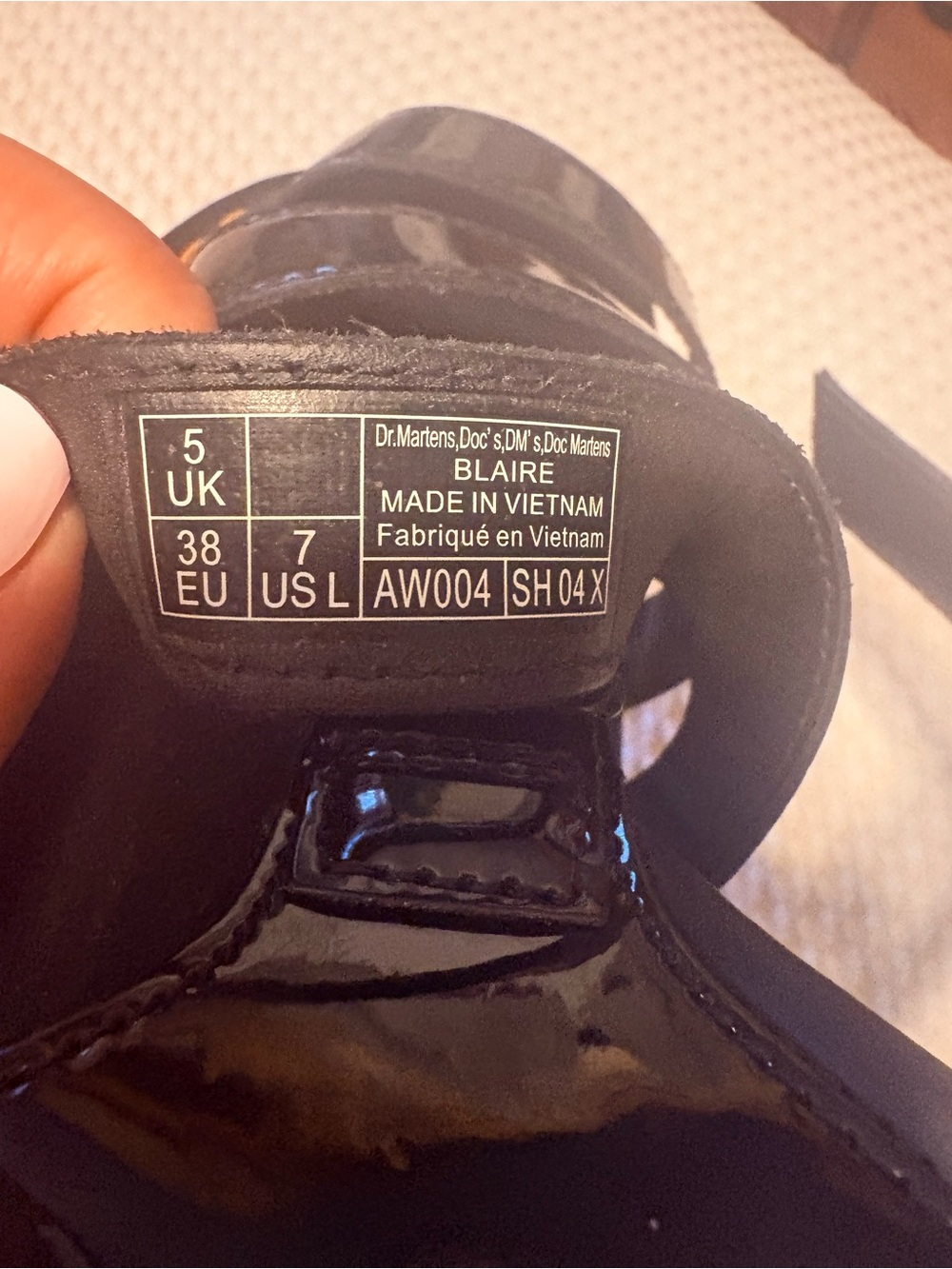 Dr. Doc Martens Women's Blaire patent leather Black Platform Sandals size 7-8 - Picture 5 of 11
